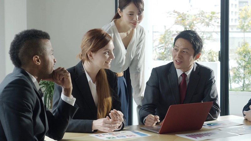 Leaders in meeting