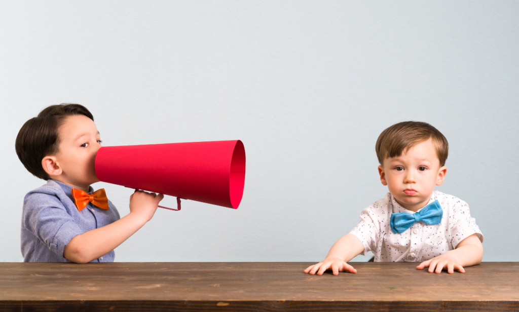 child using a megaphone